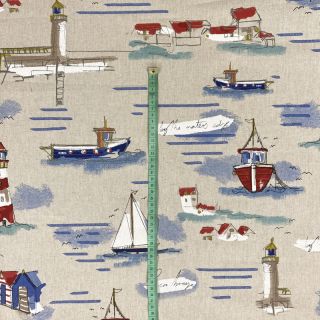 Decoration fabric Linenlook Sea shore coast