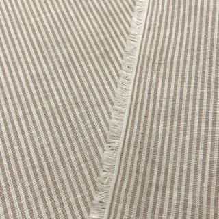 Linen cotton Lira medium stripe beige