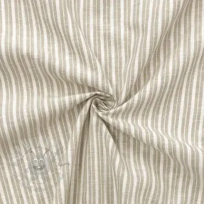 Linen cotton Lira big stripe beige