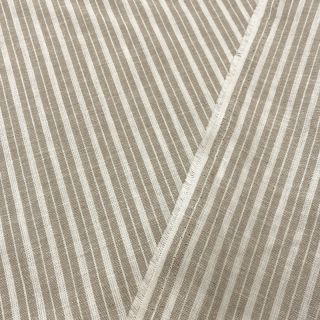 Linen cotton Lira big stripe beige