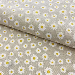 Decoration fabric Linenlook Daisy sweet garden