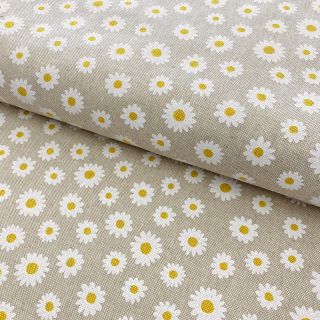 Decoration fabric Linenlook Daisy sweet garden