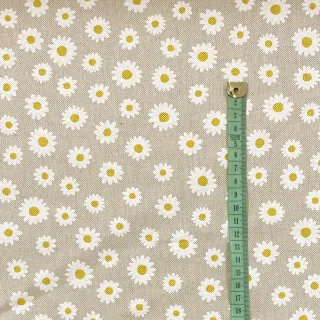 Decoration fabric Linenlook Daisy sweet garden