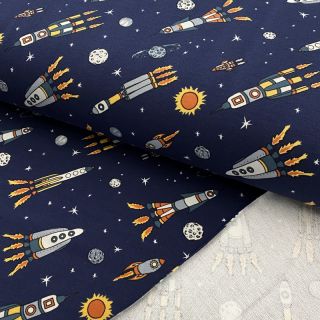 Sweat fabric Space trip navy