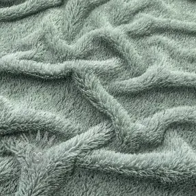 Faux fur LUREX SILVER old green