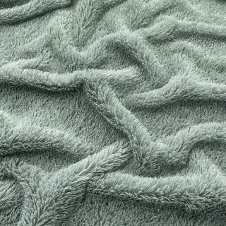 Faux fur LUREX SILVER old green