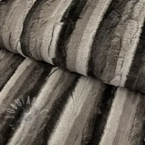 Faux fur Stripe dark brown