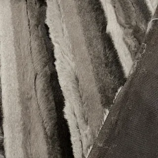 Faux fur Stripe dark brown