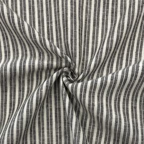 Linen cotton Lira big stripe black