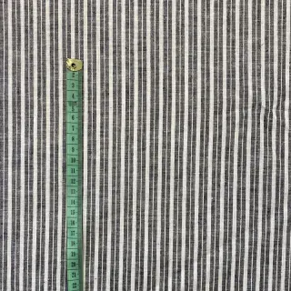 Linen cotton Lira big stripe black