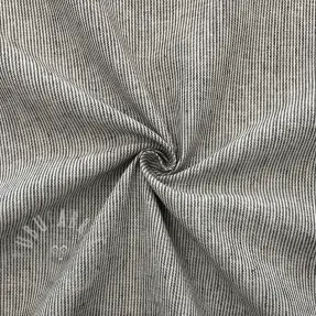 Linen cotton Lira mini stripe black