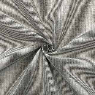Linen cotton Lira mini stripe black