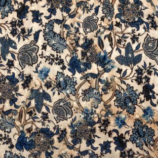 Viscose RADIANCE Paisley floral multi blue digital print