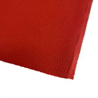 Faux leather Tanneur double face  rouge daim