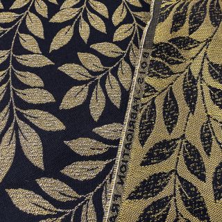 Decoration fabric jacquard Bois allover marine