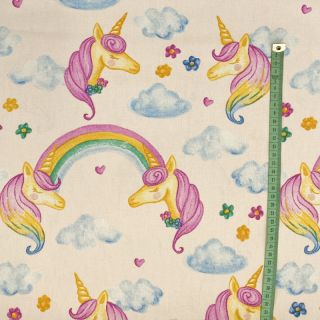 Decoration fabric premium Handpaint unicorn