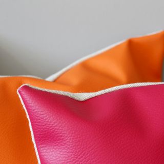 Faux leather KARIA orange