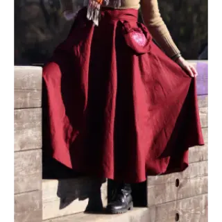 Linen enzyme washed bordeaux
