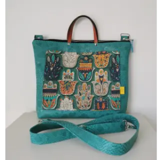 Faux leather COBRA turquoise