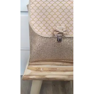 Faux leather ROCKS gold