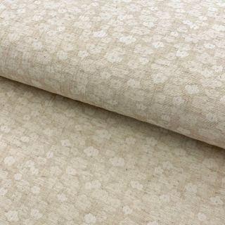 Linen viscose JACQUARD Clouds natural