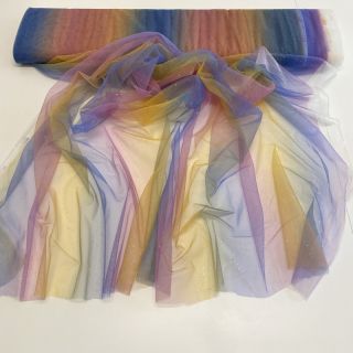 Tulle netting Rainbow glitter design C