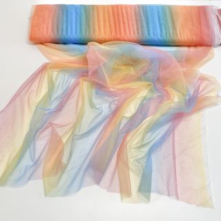 Tulle netting Rainbow glitter design D