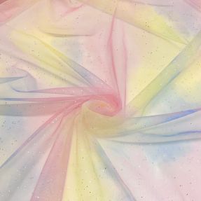 Tulle netting Rainbow glitter design A