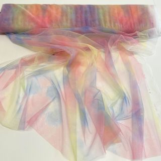 Tulle netting Rainbow glitter design A