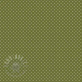 Cotton fabric Petit dots green