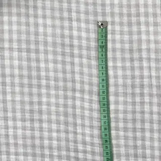 Double gauze/muslin Double sided CHECKS MINI grey