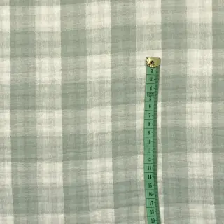 Double gauze/muslin Double sided CHECKS MINI nile