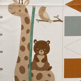 Decoration fabric Kids room deco PANEL linenlook digital print