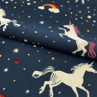 Decoration fabric premium GLOW IN THE DARK Starry unicorn