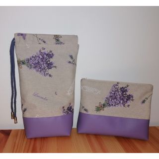 Decoration fabric Linenlook Lavender