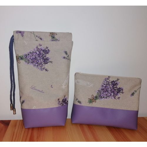 Decoration fabric Linenlook Lavender