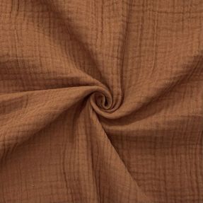 Double gauze/muslin cognac ORGANIC