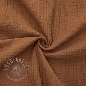 Double gauze/muslin cognac ORGANIC