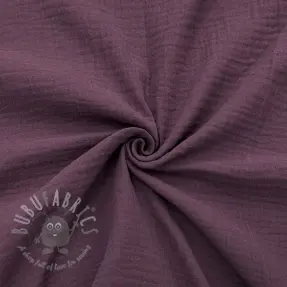 Double gauze/muslin aubergine