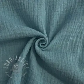 Double gauze/muslin blue shadow