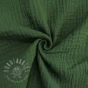 Double gauze/muslin dark green