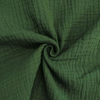 Double gauze/muslin dark green