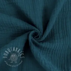 Double gauze/muslin petrol