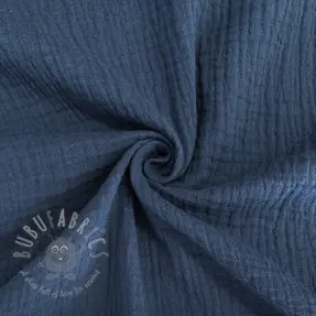 Double gauze/muslin indigo
