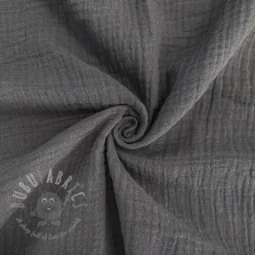 Double gauze/muslin dark grey