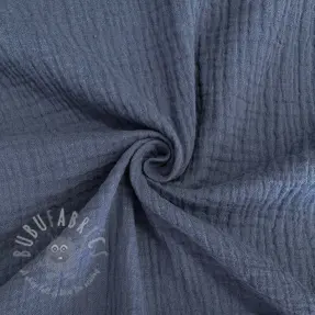 Double gauze/muslin jeans blue ORGANIC