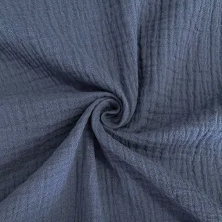 Double gauze/muslin jeans blue ORGANIC