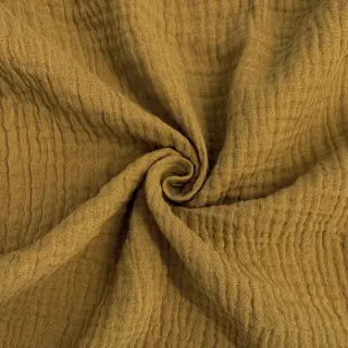 Double gauze/muslin ochre ORGANIC