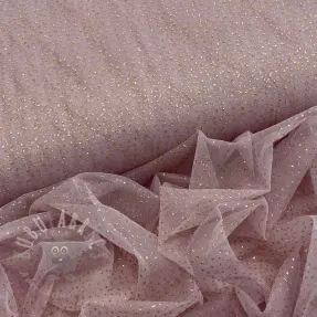 Tulle netting ROYAL SPARKLE old blush gold