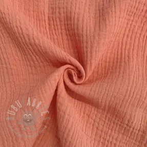 Double gauze/muslin salmon ORGANIC